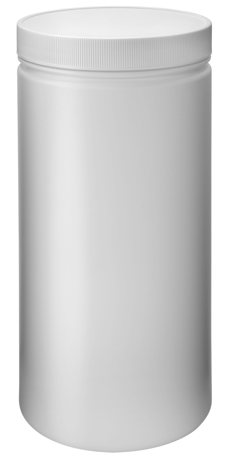 Pot cylindrique 2500ml 135CT HDPE blanc #2